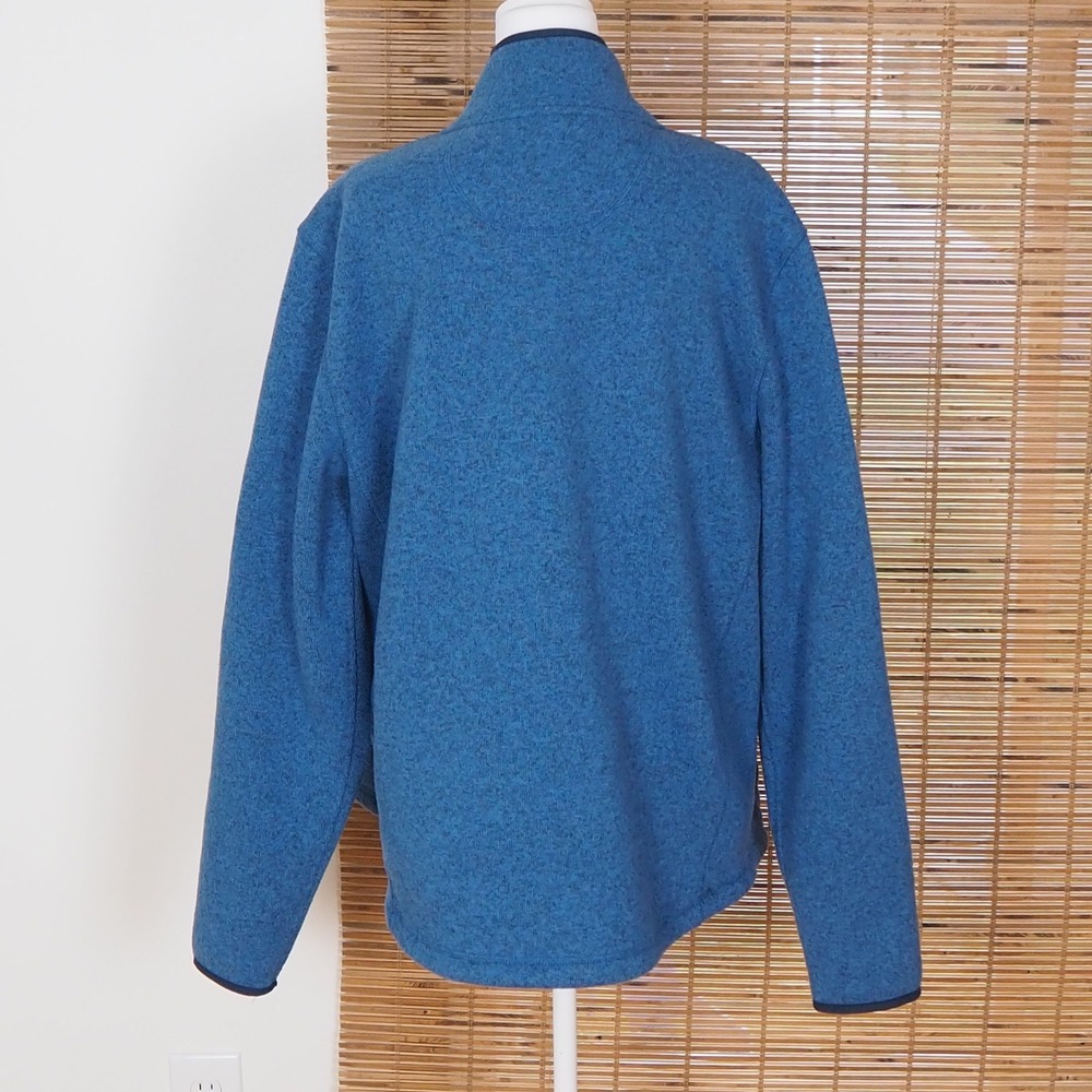 L.L.Bean Men's Sweater Fleece Full-Zip Jacket Size Large Blue Heather Outdoor - Picture 3 of 8